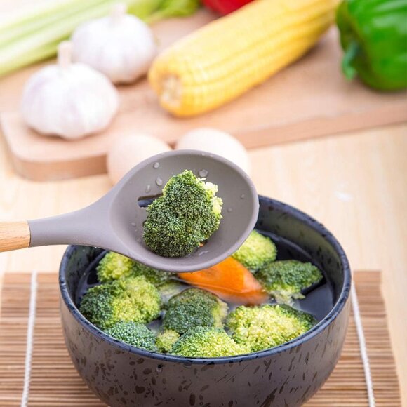 6 PCS with Wooden Handle for Non-Sticker Cookware Heat-Resistant - Picture 9 of 13